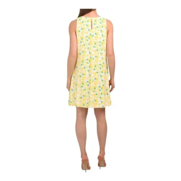 PAPPAGALLO Gwen Live Gives You Lemons Sleeveless Mini Swing Dress Size Large - Picture 11 of 12